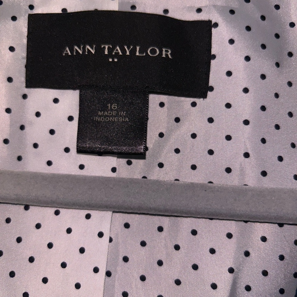 Ann Taylor Navy Blazer with Gold Button - Picture 2 of 5